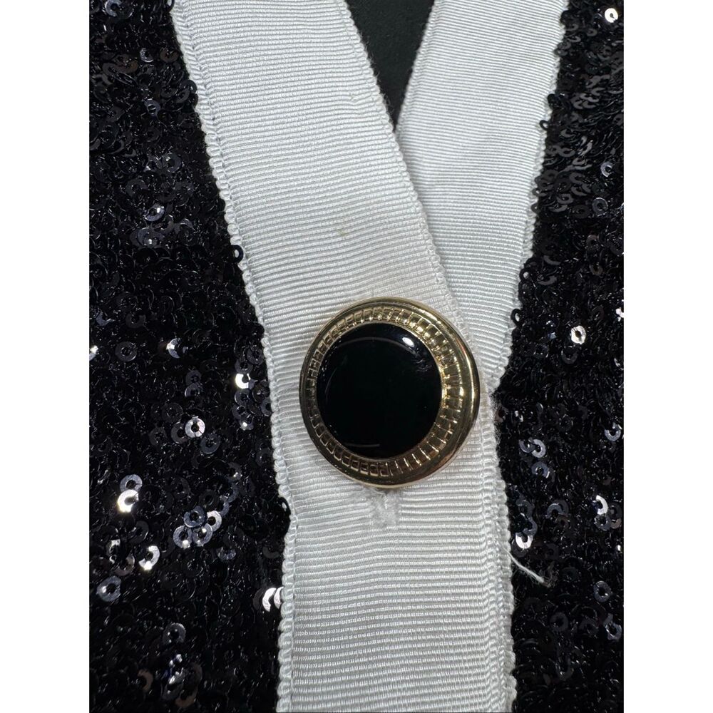 Ronny Kobo Lanalia sequin two-tone V-neck mini dress *note - Picture 6 of 15
